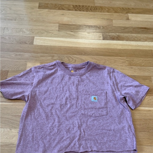 Carhartt crop tee - mauve heather - women's small - Picture 2 of 6